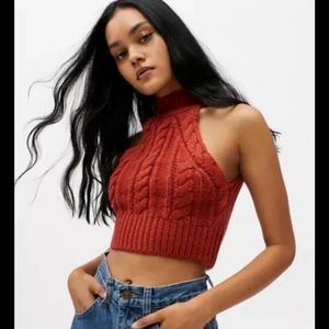 NWT Urban Outfitters Kerrie Mock Neck Sleeveless Sweater